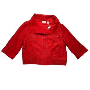 Chico’s Trendy Sport Deva Cadmium Red Jacket US Size 12